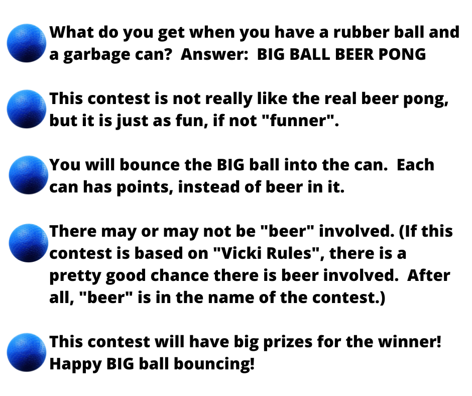 Big Ball Beer Pong Contest Rules