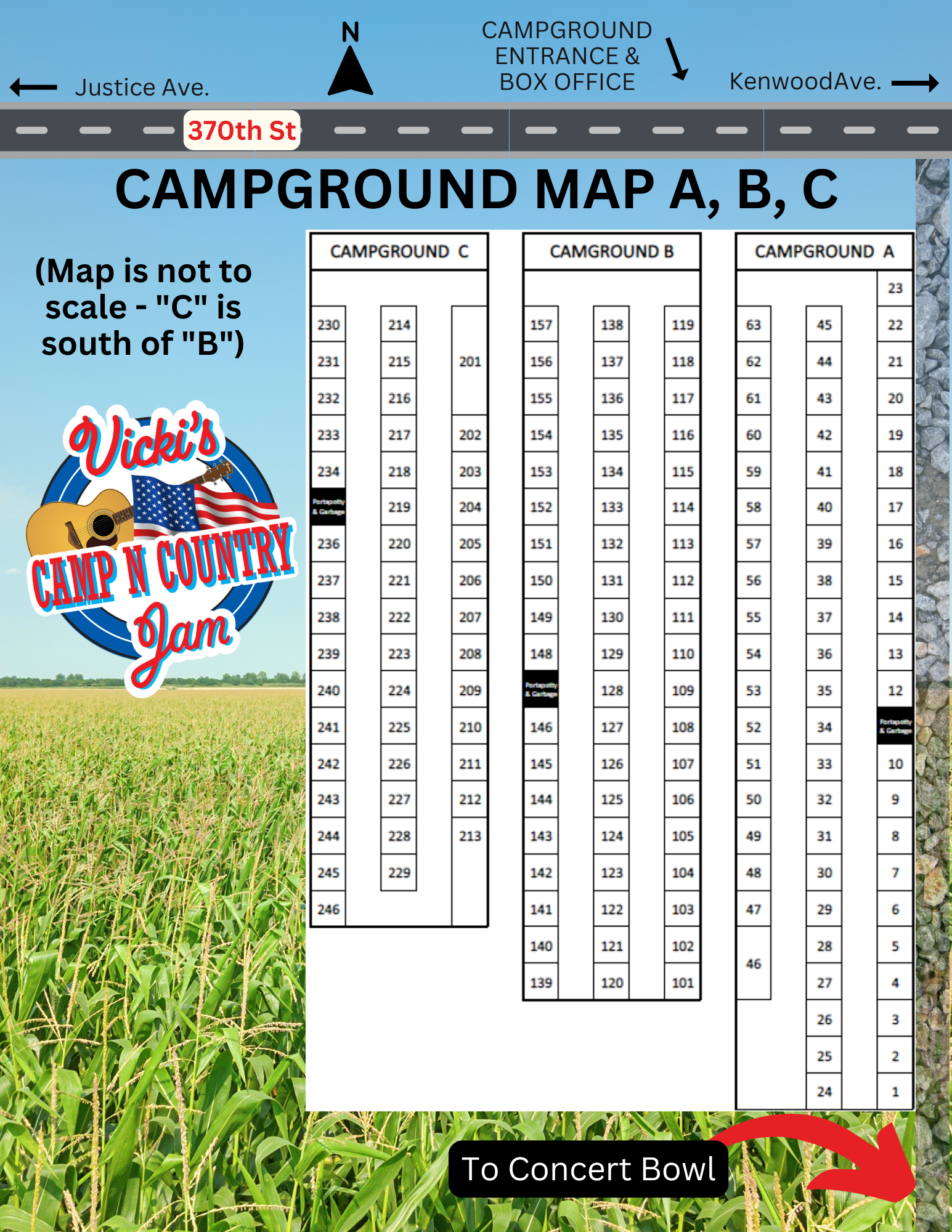 Image of the campground map.