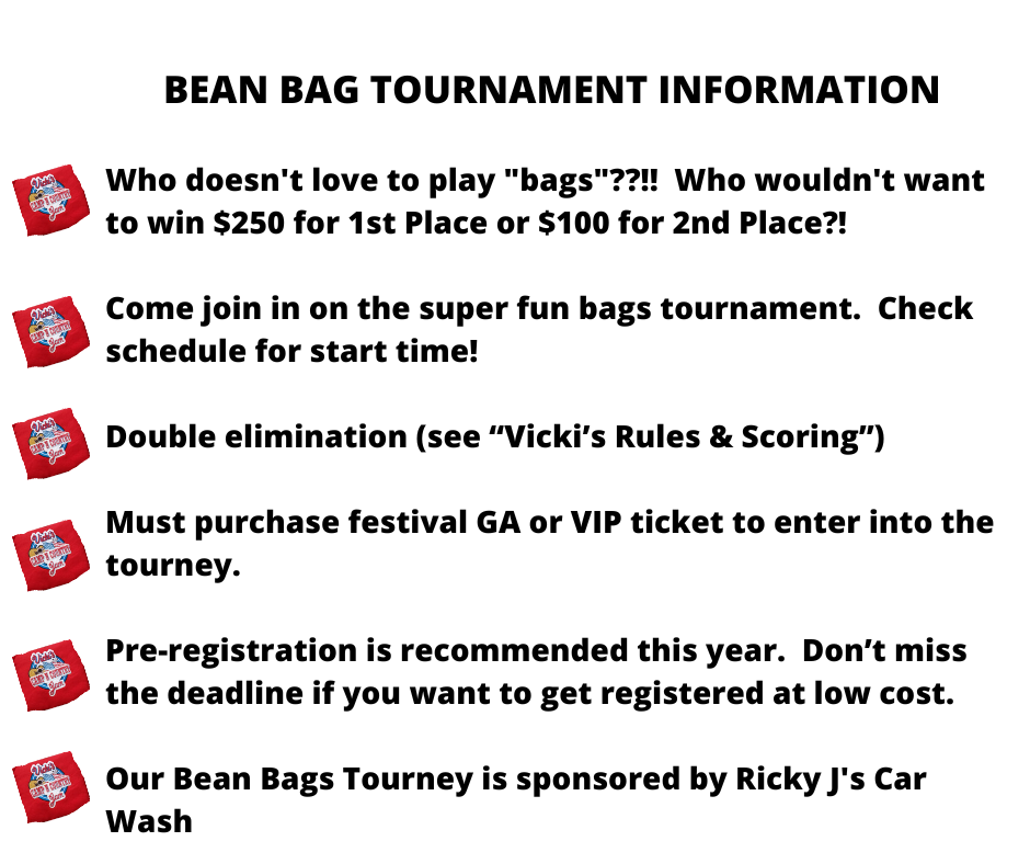 Image of bean bag tournament rules.